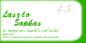 laszlo sapkas business card